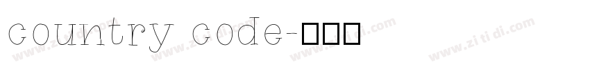 country code字体转换